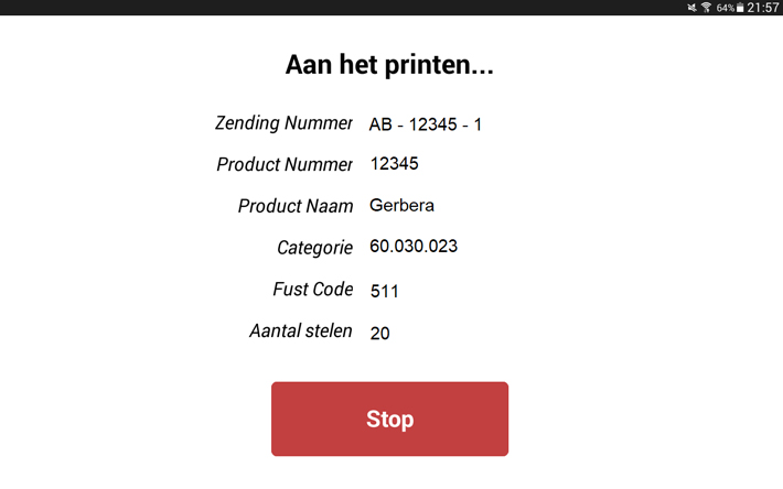 QR aan het printen