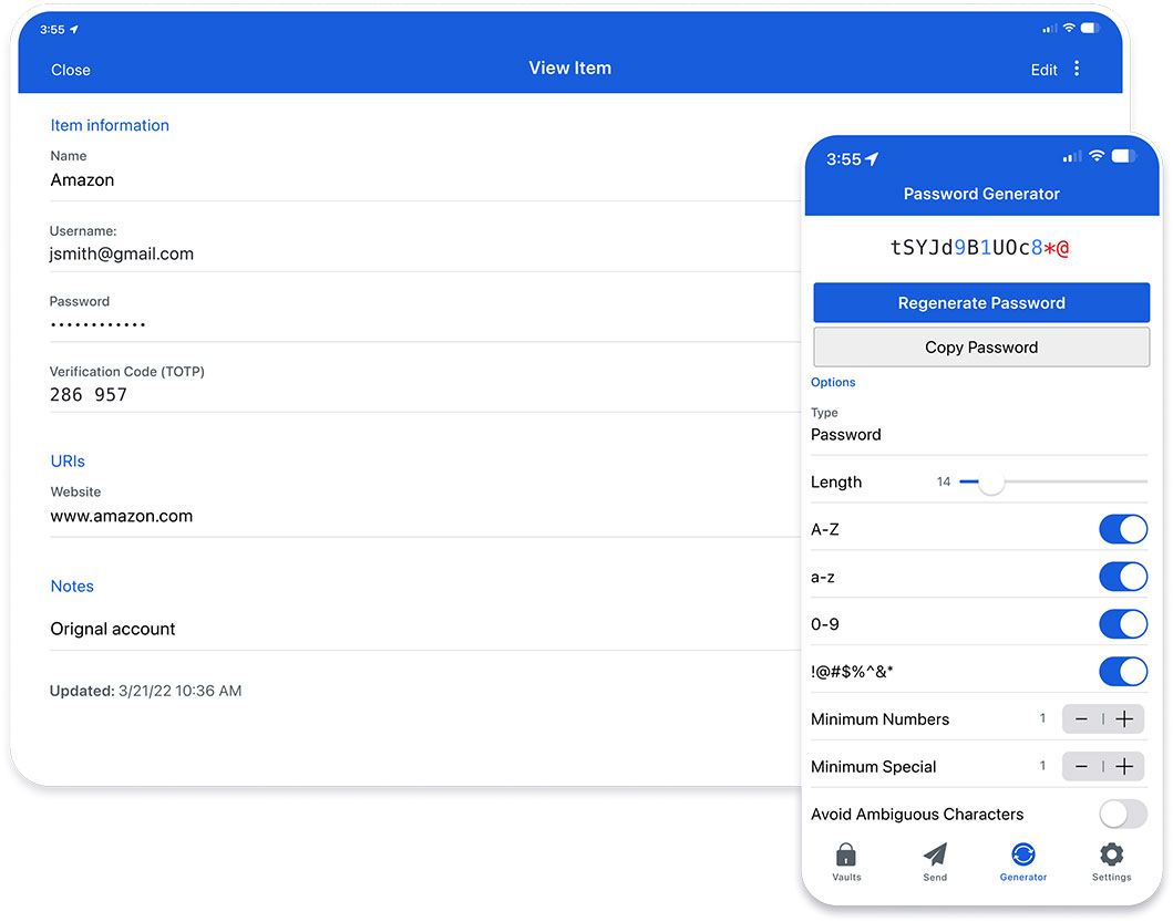 Wachtwoord Manager op mobiel en tablet Wachtwoord Manager op mobiel en tablet